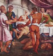 Follower of Jacopo da Ponte Enthauptung Johannes des Taufers oil on canvas